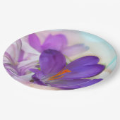 紫のかわいらし春 ペーパープレート (アングル)