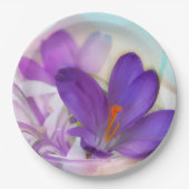 紫のかわいらし春 ペーパープレート (正面)