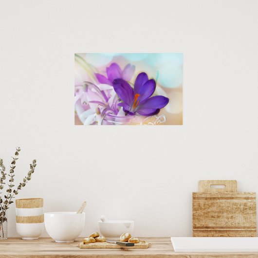 紫のかわいらし春 ポスター (キッチン)