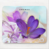 紫のかわいらし春 マウスパッド (正面)