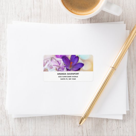 紫のかわいらし春 ラベル (インサイチュ)