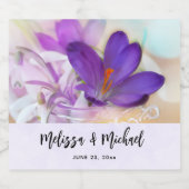 紫のかわいらし春 リキュールボトルラベル (シングルラベル)