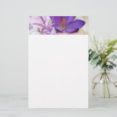 紫のかわいらし春 便箋 (スタンド正面)