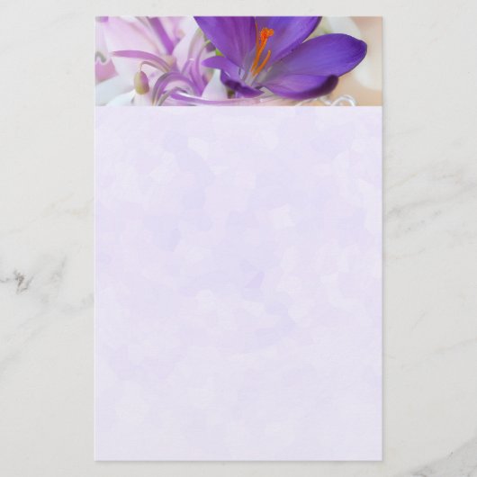 紫のかわいらし春 便箋 (正面)