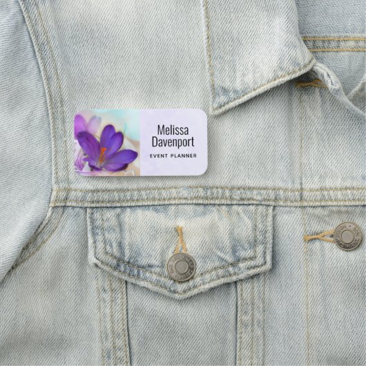 紫のかわいらし春 名札 (インサイチュ)