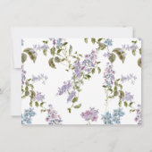 紫のかわいらし薄紫リースと写真 | バプテスマ サンキューカード (裏面)