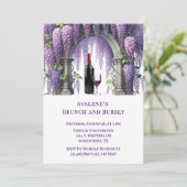 紫のかわいらし藤のアーチブランチとバブリー 招待状 (スタンド正面)