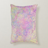紫のかわいらし金ゴールドとピンクのテクスチャ アクセントクッション (正面(垂直))
