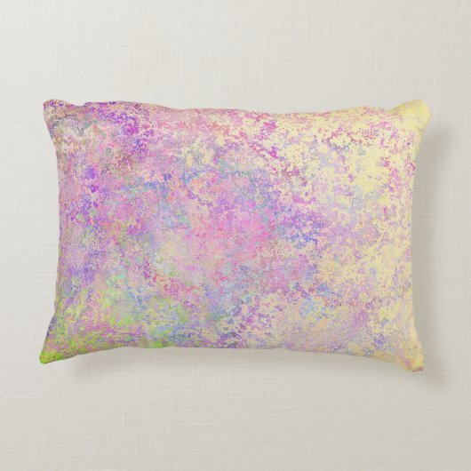 紫のかわいらし金ゴールドとピンクのテクスチャ アクセントクッション (裏面)