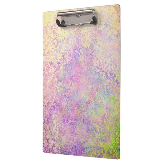 紫のかわいらし金ゴールドとピンクのテクスチャ クリップボード (左)