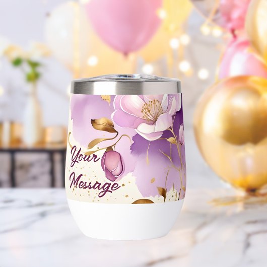 紫のかわいらし金ゴールドフローラ