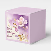 紫のかわいらし金ゴールドフローラ フェイバーボックス (正面サイド)