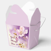 紫のかわいらし金ゴールドフローラ フェイバーボックス (オープン)