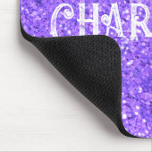 紫のきらめくグリッター マウスパッド (コーナー)