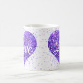 紫のきらめく続編、愛グラフィティバレンタイン コーヒーマグカップ (中央)