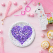紫のきらめく続編、愛グラフィティバレンタイン ペーパープレート (パーティー)