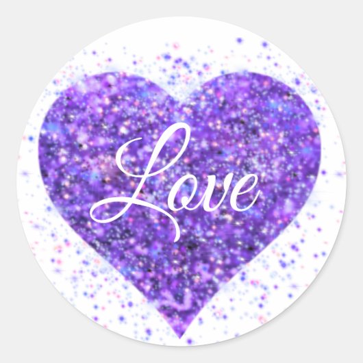 紫のきらめく続編、愛グラフィティバレンタイン ラウンドシール (正面)