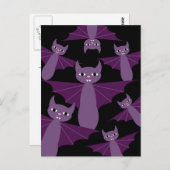 紫のこうもり ポストカード (正面/裏面)