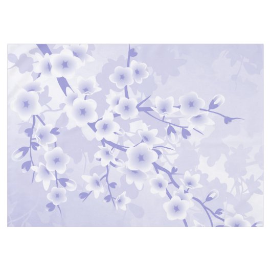 紫のさくらんぼの花 テーブルクロス (正面(横))