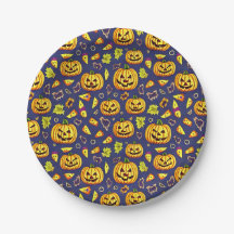紫のどんぐりとカボチャのハロウィーン