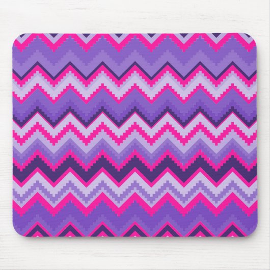 紫のはっきりしたピンクの部族のシボロン紫のギュガーリーメント マウスパッド (正面)
