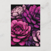 紫のはっきりしたフローラ エンクロージャーカード (裏面)