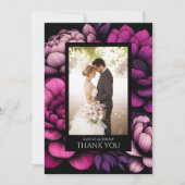 紫のはっきりしたフローラ サンキューカード (正面)