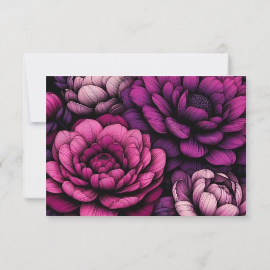 紫のはっきりしたフローラ 出欠カード (裏面)