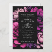 紫のはっきりしたフローラ 招待状 (正面)