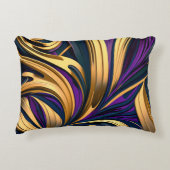 紫のはっきりした抽象芸術ストローク アクセントクッション (正面)