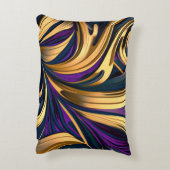 紫のはっきりした抽象芸術ストローク アクセントクッション (裏面(縦))