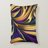 紫のはっきりした抽象芸術ストローク アクセントクッション (正面(垂直))