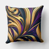 紫のはっきりした抽象芸術ストローク クッション (裏面)