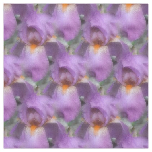 紫のひげのあやめの花の自然 ファブリック (見本)