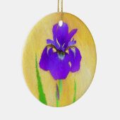 紫のひげのア絵画イリス – かわいいオリジナルドッグA セラミックオーナメント (右)