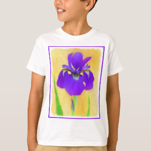 紫のひげのア絵画イリス – かわいいオリジナルドッグA Tシャツ