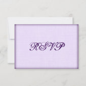 紫のひまわりのカ素朴ントリー結婚式の出欠確認カード 出欠カード (裏面)