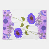 紫のひまわり キッチンタオル (横)