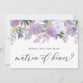 紫のほこりのお花を賜る 招待状 (正面)