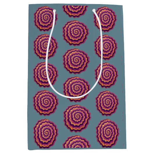 紫のらせん状 ミディアムペーパーバッグ (正面)