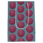 紫のらせん状 ミディアムペーパーバッグ (裏面)