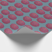 紫のらせん状 ラッピングペーパー (角)