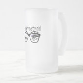 紫のアイシャドウを持つとてもオタクな女の子 フロストグラスビールジョッキ (正面右)