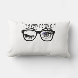 紫のアイシャドウを持つとてもオタクな女の子 ランバークッション