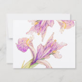 紫のアイリスを花嫁代りにしてくれませんか 招待状 (裏面)