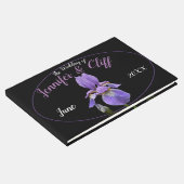 紫のアイリスエレガント ゲストブック (コーナー)