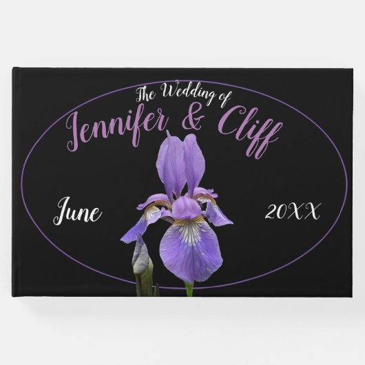 紫のアイリスエレガント ゲストブック (正面)