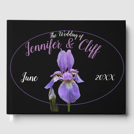 紫のアイリスエレガント ゲストブック (正面)