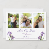 紫のアイリスガーデンの写真保存日 セーブザデート (正面)