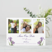 紫のアイリスガーデンの写真保存日 セーブザデート (スタンド正面)